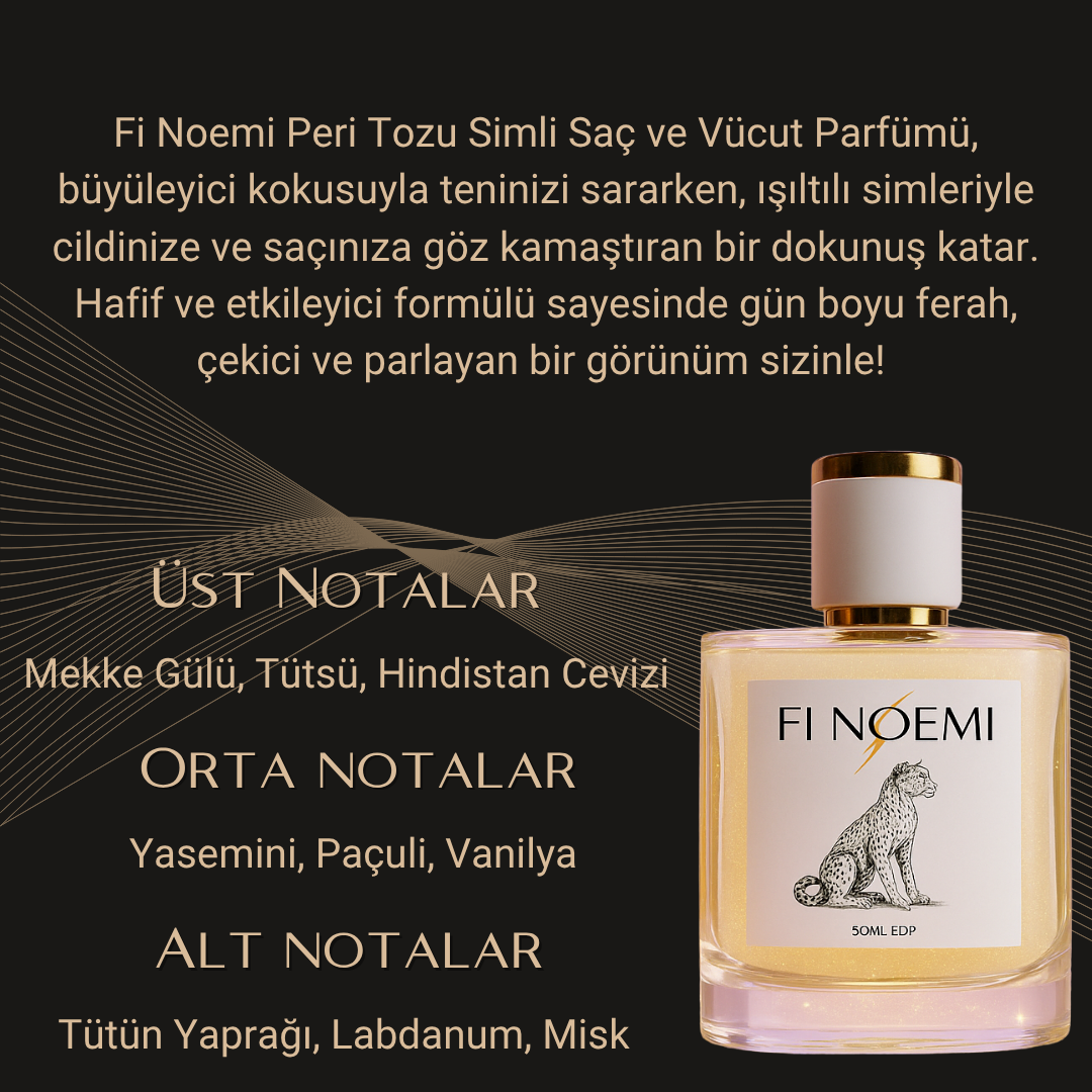 Fi Noemi Saç Vücüt Simli Kalıcı Dişil Enerji Parfümü